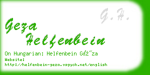 geza helfenbein business card